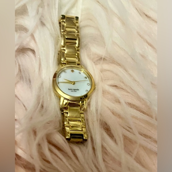 Kate Spade Gramercy Gold Tone Stainless Steel Crystal Accented Watch - Picture 3 of 16